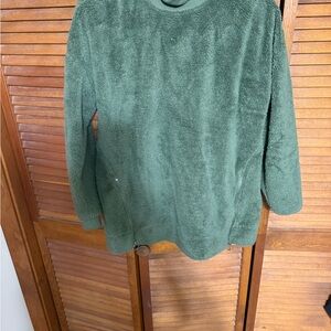 New Directions Olive Green Fleece Sweater